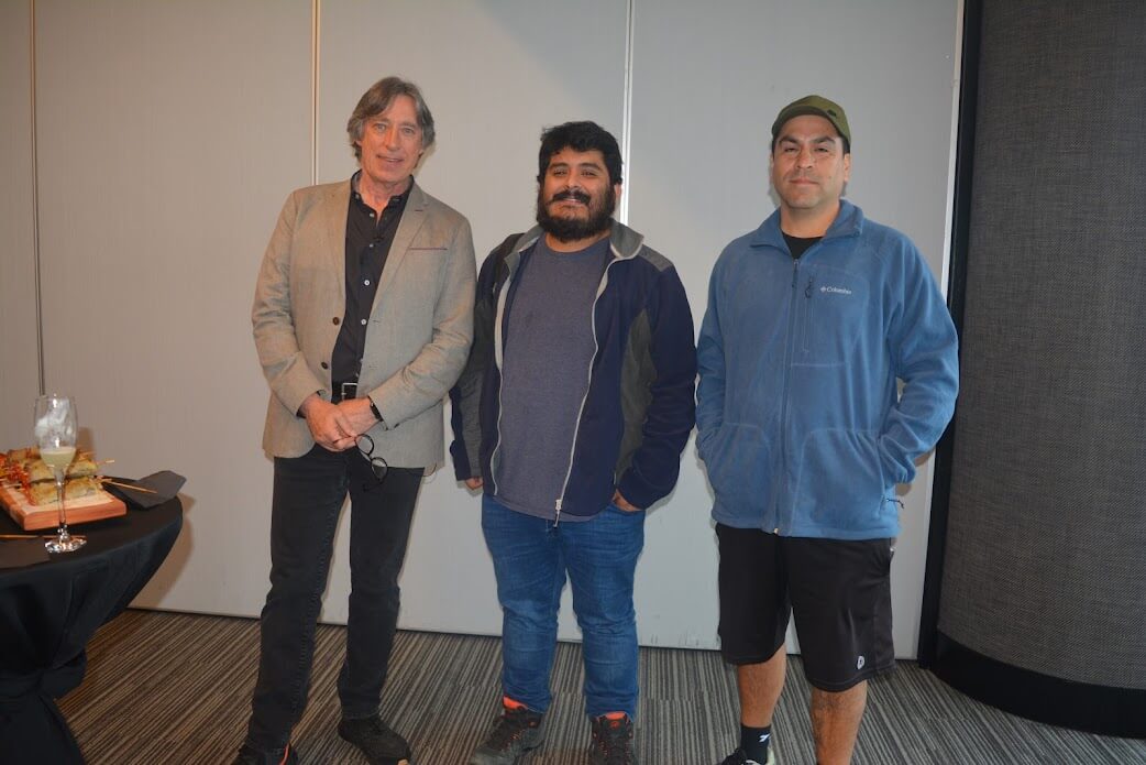 Pedro Oyarzún, CEO de Egs-Latam; Nicolás Prieto, Ingeniero de Proyectos Informáticos de Cultivos Yadran; Andrés Valencia, Coordinador Proyectos Tl de Antártica 21.